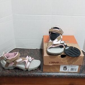 Teva Kids Sandals in Pink and Tan